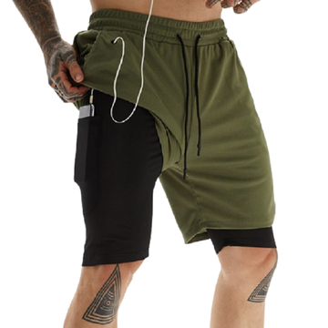 2 in 1 Men's Running Shorts