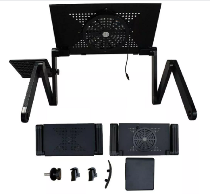 Adjustable Portable Ergonomic Aluminum Laptop Desk with Mouse Pad
